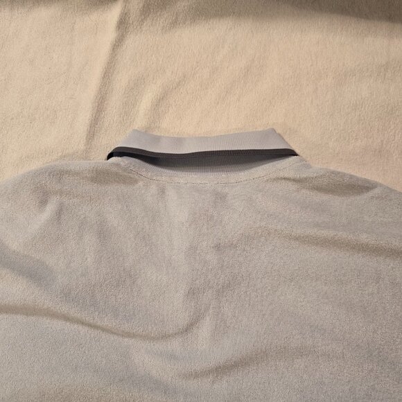 Lululemon Mens M Medium Cotton Terry Relaxed Fit Polo NWT NEW SOFT Light Blue - Picture 11 of 12